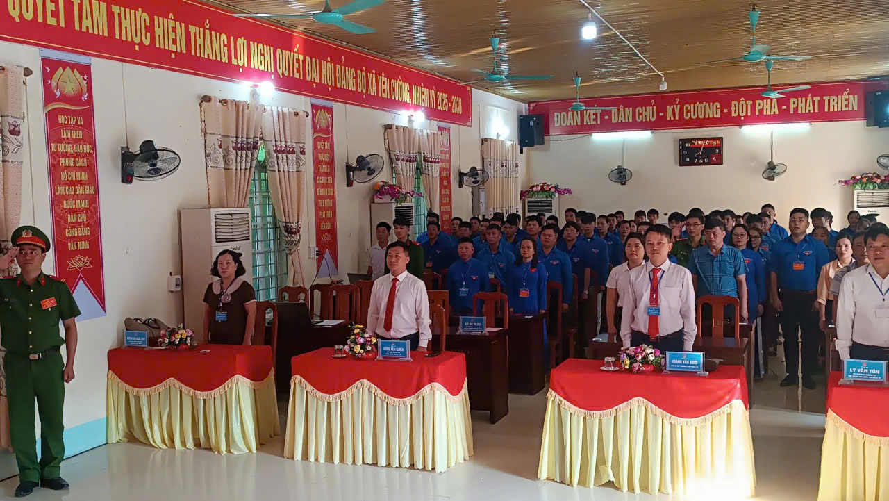 ĐẠI HỘI ĐOÀN TNCS HỒ CHÍ MINH XÃ YÊN CƯỜNG LẦN THỨ I, NHIỆM KỲ 2025 - 2030